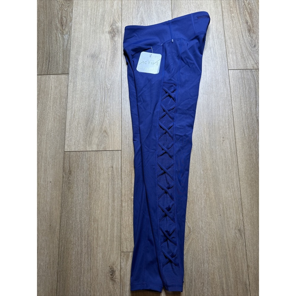 Yelete Active Women's Navy‎ Blue Leggings Medium NWT Pocket